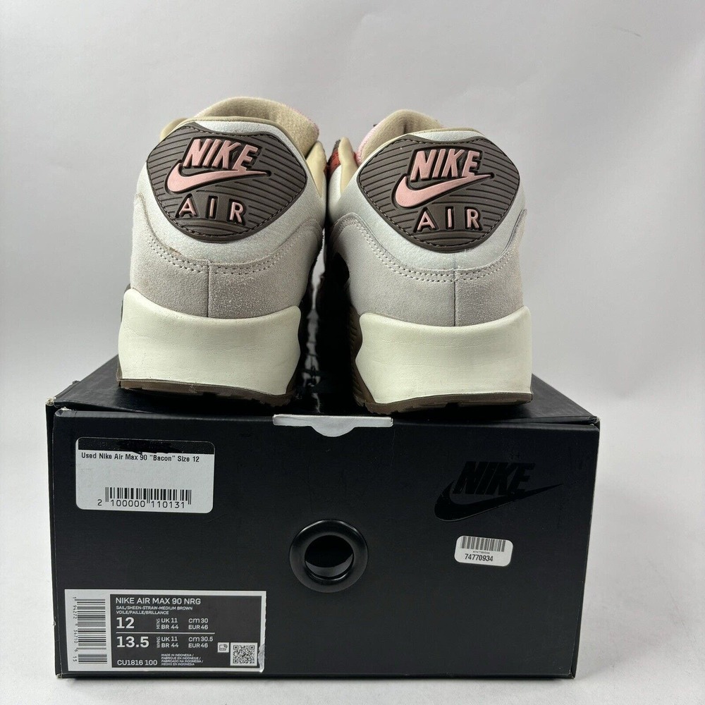 Nike Air Max 90 NRG “Bacon” 2021 CU1816-100 Men’s 12 Worn - Picture 5 of 8